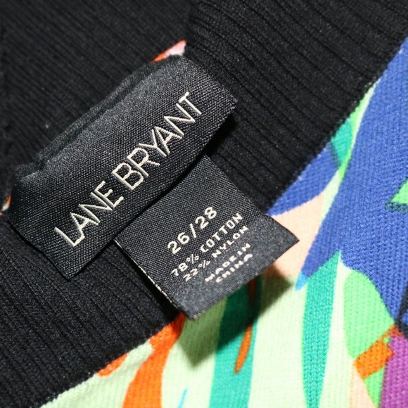 Lane Bryant Women's Multicolor Abstract Art Knit Top Sweater 26/28 - Picture 4 of 6